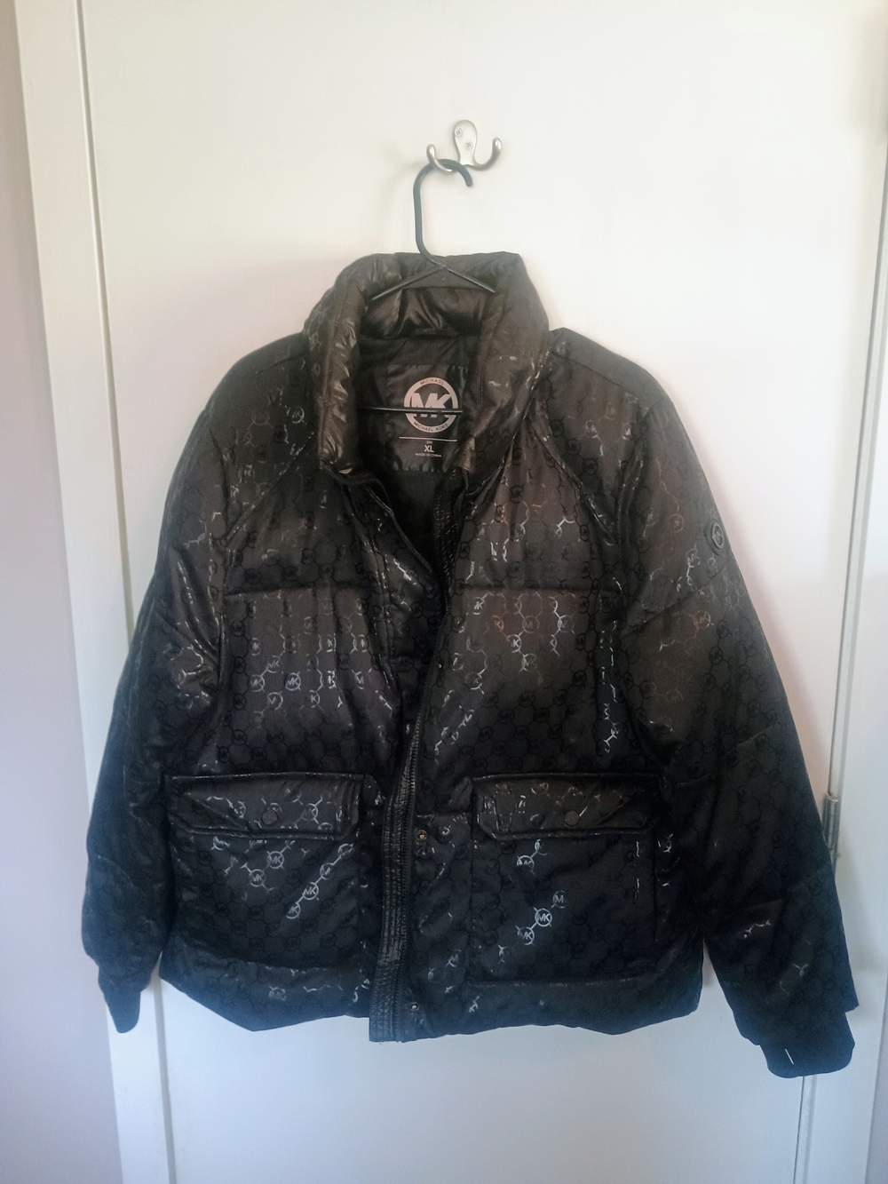 Michael Kors Black Quilted Logo-Print Puffer Jacket